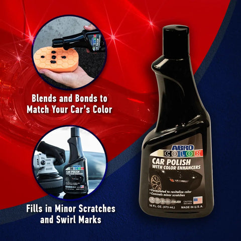 Black Car Polish 16 Oz For Deep Gloss And Scratch Repair On Dark Paints Erases Swirl Marks Scuffs And Light Scratches Restores Paint Finish Delivers Slick Shine For Auto Detailing And Everyday Rides bottle with foam pad