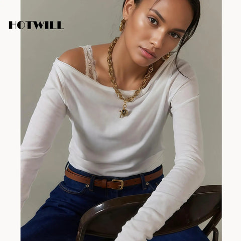 Fresh 4 Pack Skinny Belts For Women Soft Pu Leather Thin Waist Belt With Shiny Gold Buckle worn over a white top and blue jeans.