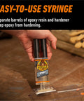 Gorilla 2-part epoxy syringe, clear epoxy, 0.85 oz, home improvement