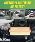 Engine air filter placement in Audi A4, highlighting signs for replacement with Audi A4 Cabin And Engine Air Filter Top-Notch Combo.