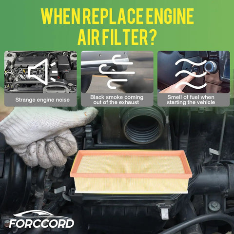 Engine air filter placement in Audi A4, highlighting signs for replacement with Audi A4 Cabin And Engine Air Filter Top-Notch Combo.
