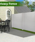 2 Panels Air Conditioner Fence 44 Inches Wide By 48 Inches High Outdoor Privacy Screens next to a house patio area