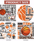 Basketball Iron On Transfer Patches Set Four Designs For Kids Teens Shirts Hoodies Jackets Ready To Press Washable DTF Transfers
