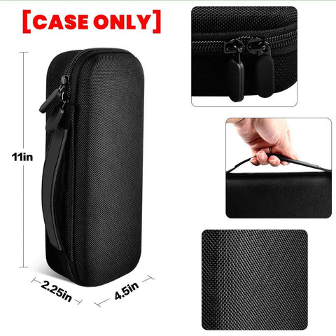 Durable ZipSnip Case For Worx WX081L WX082L Cordless Scissors, black padded case with handle, zipper close-up, 11x4.5x2.25 inches
