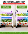 Vertical Hydroponics Growing System With Wheels For Easy Grab And Go Move Space Saving 54 Plant Sites setup with plants indoors