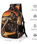 Sunset Rider Printed Unisex Backpack With Large Capacity, Durable Polyester, Breathable Design, Smooth Zipper, Easy To Clean