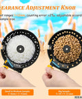 XeeaoFe Automatic Seed Counting Machine For Rice, Corn, Soybean & Wheat showing adjustment knob for 1-12mm grains.