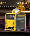 Operator handling the Aluminum MIG Welder With Pulse 250A Dual Voltage 110V 220V 6 In 1 Multifunctional Welding Machine
