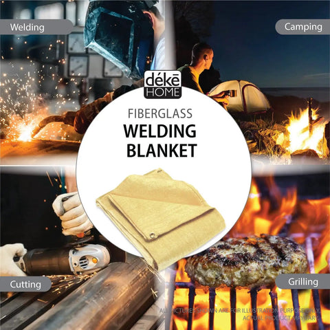 Rock Solid Heavy Duty Fireproof Welding Blanket With Heat Resistant Fiberglass Cover Blocks Scorching Sparks And Flames Up To One Thousand Degrees Surefire Choice For Shop Jobs No Sweat