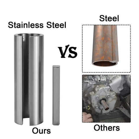 Comparison of our Stainless Steel Crank Shaft Sleeve Adapter From Three Quarter Inch To One Inch Three Inch Long with others