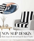 12 Pack Elastic Outdoor Cushion Covers For Patio Sofa Cushions 20 To 27 Inch Fit Washable Black And White Stripes Slipcovers