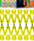 Yellow Glove Clips For Work Glove Holders 6 Pack Pro-Grade POM Z-Shaped Anti-Drop Lock displayed in a set of six