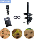 4 Pack 3 Point Auger Cutting Edges Wedges For Heavy Duty Post Hole Digger Drills, Carbide Cut Edge, High Carbon Steel