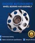 Rear Wheel Bearing Hub Assembly 512257 For Honda Civic 2006 Through 2011 LX DX GX 5 Lug With ABS Encoder Replacement Fits Bolt Circle Diameter Four And A Half Inches And Flange Offset Two Point One Seven Inches, front view