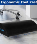Under Desk Foot Rest With Soft Foam And Washable Removable Cover For Home Office And Car Use, shown under an office chair