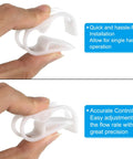 Plastic Tube Clamps Set Of Two For Three Quarters To One Inch Tube OD Adjustable Flow Control Hose Clip in use, showing easy operation.