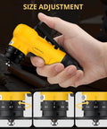 Mini Pneumatic Chamfering Tool With Ten C And Ten R Blades Steel Beveler Machine showing size adjustment dial in hand.