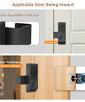 Anti Theft Video Doorbell Mount For E340 Camera No Drill Adjustable Mounting Bracket Holder Accessories shown on inward-opening door