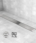 Linear Shower Drain 28 Inch With Removable Grate Cover AISI 304 Stainless Steel Floor Drain For Showers Hair Catcher