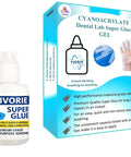 Pro Grade Dental Lab Super Glue Adhesive Gel For Fast Instant Bonding Of Dental Tools And Accessories, Easy Squeeze Bottle 1 oz