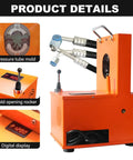 Heavy Duty Electric Hydraulic Hose Crimper For Auto And AC Lines 1200 Watt 110 Volt showing pressure tube mold and digital display.