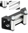 5 Inch Winch Roller Fairlead For Side By Side UTVs, heavy duty cable roller, black iron support, 125mm mount hole distance