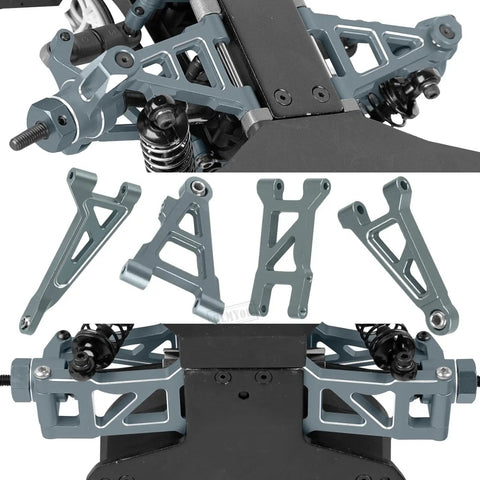 One Fourteenth Scale RC Titanium Upgrade Kit with front and rear big bore shocks, CVD drive shaft for 14301-14304 models