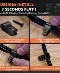 Step-by-step installation of 320 Piece Black Cable Clips Set, Six Size Assortment Three Sixteenth Inch To One Inch, PA66 Nylon Built Tough
