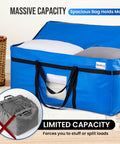 Giant 69 Gallon Extra Large Storage Bags Heavy Duty Moving Bags With Visible Window And Wrap Around Handles Blue 2 Pack Space Saving Totes