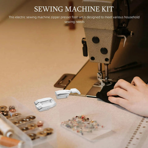 Must Have Dope 5 Piece Multifunctional Sewing Machine Presser Foot Set With Adjustable Invisible Zipper Foot For Home Use Beginners
