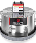 Top Shelf 16 Inch Electric Bud Trimmer For Wet Or Dry Work With Heavy Duty Brushless Motor 20 Speeds Quick Tabletop Build showcasing a stainless steel design.