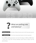 Wireless PC Controller With 3.25ms Latency And TMR Joysticks, image shows white and black controllers