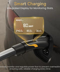Nacs To J1772 Ev Charger Adapter 80A With Led Display showcasing integrated display for monitoring charging stats.