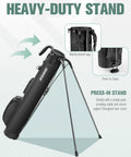 Ultra Lightweight Stand Golf Bag For Men And Women Holds Seven To Eight Clubs Two Way Divider System Built In Cooler Pocket
