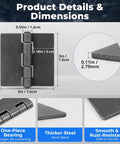 Tough As Nails 3 Inch Weld On Hinges Heavy Duty Carbon Steel Butt Hinges dimensions and details image showing size and features.