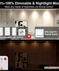 Image showing remote control settings for Recessed Lighting 4 Inch RGBCW Color Changing 12W LED Downlights with Junction Box.