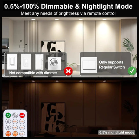 Image showing remote control settings for Recessed Lighting 4 Inch RGBCW Color Changing 12W LED Downlights with Junction Box.