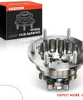 Front view of Front Wheel Bearing And Hub Assembly 6 Lug For Ford Transit 150 250 350 And Transit 350 HD AWD 2020 2021 2022 2023 Heavy Duty High Load Capacity Premium Replacement with box