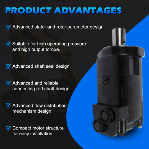 Direct Drop-In Hydraulic Motor For Eaton Char-Lynn 2000 Series, Cast Iron Beefy Torque with advanced design features