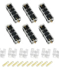6 Pack 18650 Battery Holder With Side Covers Transparent Case No Soldering Brass Contacts Safe And Expandable DIY Battery Storage