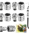 5 Pack Stainless Steel Garden Hose Quick Connect Fittings No Fuss Quick Release Adapters One Half To Three Quarter Inch GHT Heavy Duty Water Hose Connectors For Hoses And Sprayers
