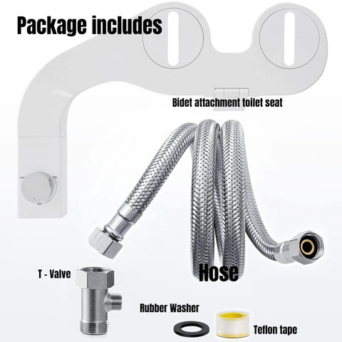 Ultra Slim Bidet Attachment For Toilet With Dual Nozzles For Feminine And Posterior Wash, easy installation accessories