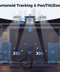 4K PoE PTZ Security Camera System With Auto Human Tracking demonstrating AI tracking and pan/tilt/zoom feature at night.