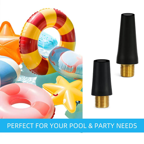14 Piece Air Pump Adapter Kit with Inflatable Pool Toys and Brass Nozzles for Quick Inflation