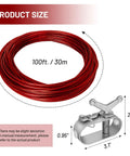 Cover Cable And Winch Kit For Round Oval And Rectangular Above Ground Pools 100 Ft Wire With Heavy Duty Ratchet System.