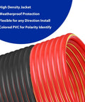 1/0 Gauge Battery Cable Kit 26 Ft Black And Red Copper Clad Aluminum Inverter Wire Coiled with High Density Jacket