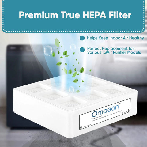 Pre Filter Replacement For IQAir Pre Max F1 And HealthPro Series F8 S, premium true HEPA filter with air purification graphic
