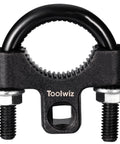 Toolwiz inner tie rod removal tool, 3/8-inch universal U-wrench, steel with serrated inner jaw.