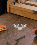 Beefy Heavy Duty Hurricane Shutter Wing Nuts 20 Pack One Quarter Twenty Threaded Wing Nut Driver Tool With Washers on workbench