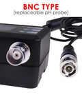 Close-up of BNC type replaceable pH probe for 2 In 1 pH And Temperature Meter With ATC Dual Display Water Quality Tester